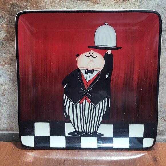 Certified International Bistro Dinner Is Served Tracy Flickinger Square Salad Pl - Picture 7 of 11